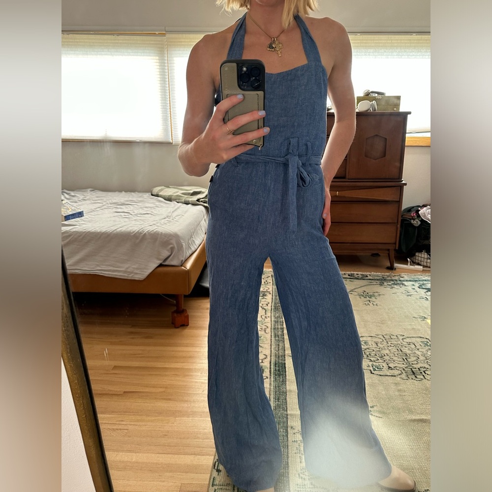 Anthropologie Wide-leg Denim like Jumper